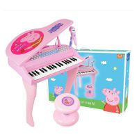 小猪佩奇儿童电子琴带麦克风3-6岁小女孩男宝宝早教玩具唱歌钢琴