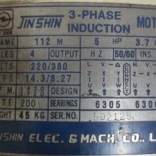 JINSHIN Ө˲ϳ ĲƤ 3HP 100L 2.2KW 2POLE