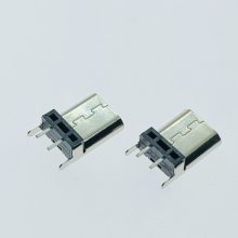 Micro2P母座 立式直插9.3 B型 两脚180度插板 立式DIP迈克USB母头