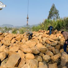 信阳黄蜡石公园庭院装饰景石 黄蜡石驳岸流溪