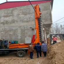 6-12米地基打桩机 270度车载式螺旋打桩机 农村自建房