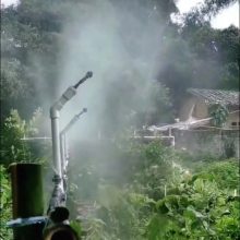 深圳工地喷雾除尘机喷头工地围挡围墙喷淋除尘效果好节水