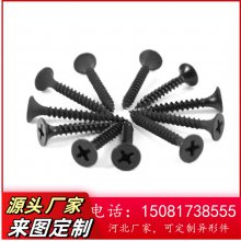 壁钉黑色十字沉头自攻螺丝高强度螺钉龙骨轻钢干壁螺丝 快丝厂家