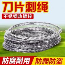 防爬防盗防护网 热镀锌刀片刺网 螺旋形刀片刺网