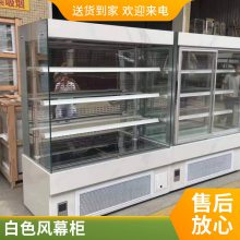 饮料风幕柜2米 整体外机串串冷柜 风冷立式蔬菜水果保鲜柜