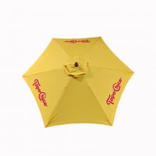 定制logo印刷實(shí)木6骨遮陽(yáng)傘高品質(zhì)櫸木硬木架戶外