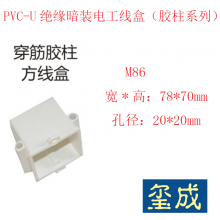 PVC-U绝缘电工暗装线盒 胶柱系列 穿筋胶柱方线盒