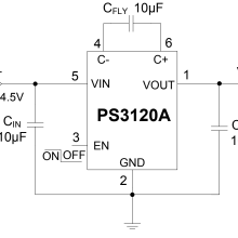 PS3120A是一款低噪声开关电容器电压倍增器DC/DC转换器