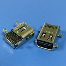 MINIDP沉板母座 DP20PIN 四脚沉板DIP+SMT音频插座 DispalyPort高清插座