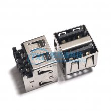 90 Usb A F双层沉板插座usb沉板短体10 5 端子加宽过3 5a双层usb车充接口价格 推发网