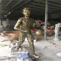 定做玻璃钢仿铜人像雕塑，校园文化仿铜名人雕像造型
