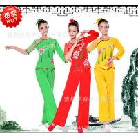 秧歌服2018新款成人女中老年現(xiàn)代廣場舞扇子舞民族舞蹈服裝演出服