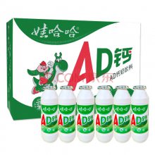 娃哈哈AD钙奶瓶贴标机-全自动旋转式热熔胶圆瓶贴标机