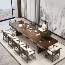 简易茶台实木茶桌椅组合 新中式禅意客厅茶几简约 现代办公室洽谈桌