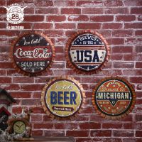 创意复古立体led啤酒盖 酒吧用品铁艺啤酒盖墙面装饰品可定制批发