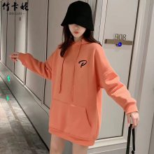 卫衣女连帽秋冬长袖外套广东2020新款圆领中长款女装夜市地摊货源批发