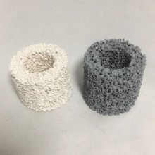 废气处理用烧结二氧化钛涂层光催化板 筒式光触媒过滤网 圆管式泡沫陶瓷规格加工