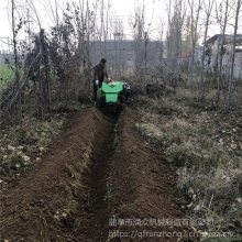 老大爷整地履带式开沟旋耕机