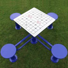 不锈钢台面棋盘桌户外老年人室外棋牌桌小区改造地上围棋桌