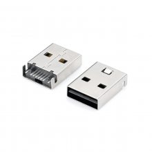 USB 2.0公头 A公180度 AM短体直插DIP焊板双脚长度14.0mm 立式/插板
