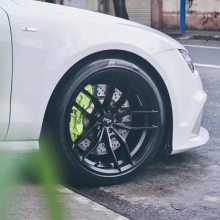 【刹车卡钳套件改装升级】奥迪升级布雷博bremboV6大六活塞刹车卡钳案例提升刹车性能***之三十
