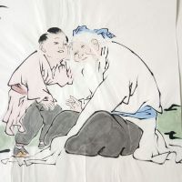 厂家直销高仿宣纸中堂画国画范曾名作人物画装饰挂画画芯批发