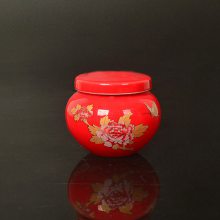 藏红花小罐药粉罐茶盒 陶瓷茶罐密封罐 亚光袖珍茶叶罐小号罐