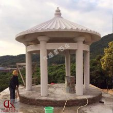 石雕欧式亭子雕塑设计 石头凉亭长廊厂家定制