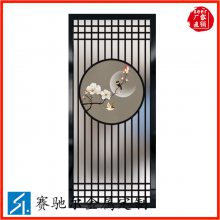 赛驰尔金属厂家直销 祁县餐馆饭店夹丝玻璃格栅简约壁挂架量尺定制