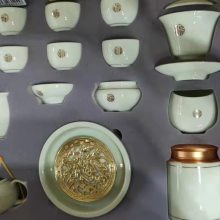 家用办公室陶瓷功夫茶杯套装 大号提梁简约泡茶壶茶具礼品