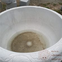 手工艺品青石做旧鱼缸 汉白玉养鱼池 石头盆荷花池
