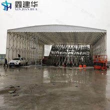 鑫建华伸缩遮雨棚布 电动遮雨蓬方便 推拉棚活动篷 大型 工厂