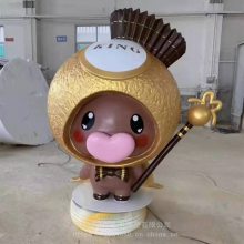 珠宝品牌形象大使雕塑 珠宝活动展柜卡通公仔玻璃钢雕塑像