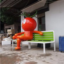 大棚场地白菜座椅西红柿卡通番茄公仔休闲凳子雕塑