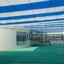 幼儿园操场电动遮阳帘 天棚帘 遮光防紫外线 智能遥控 开启方便 电动遮阳帆 户外电动遮阳网厂家 安装设计 遮阳网