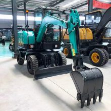 农用果园轮式挖掘机 无尾型轮式小挖机 德翊轮式挖掘机