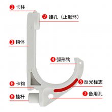 GL-PVC30矿用电缆挂钩 防静电阻燃绝缘钩子煤矿工地隧道通讯电缆线挂钩