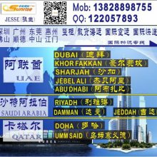 深圳东莞到阿联酋DUBAI(迪拜)的国际海运空运物流公司