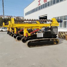 青海工程光伏履带打桩机 600直径光伏履带钻孔机 太阳能板光伏履带引孔机