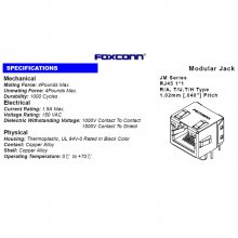 FOXCONNʿRJ45,8P,,ƴƬѹ JM37115-LBFF-4F