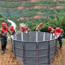 防管涌抢护单元 应急抗洪救援装配式防汛围井防管涌围井挡板便携式PVC玻璃钢围板