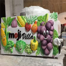 湛江农庄浮雕牌雕塑 玻璃钢招牌雕塑造型