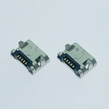 MICRO 5P母座 插板5.9/6.4/7.2 板上型贴片SMT 两脚插板 直边焊脚