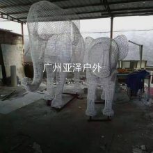 专业定制 西藏钢丝网雕塑 户外金属网格摆件品 室外不锈钢网格雕塑 美观大气 经久耐用