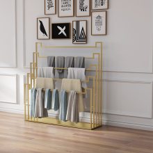 繁易纳米金西装裤落地架子 围巾丝巾服装架 布料展示架陈列架定制(厂家直销)