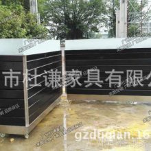 餐厅隔断花箱 酒店户外移动花槽 不锈钢木结构花盆