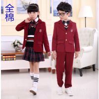 新款儿童校服合唱服英伦学生毛衣演出服小学生朗诵服儿童表演服