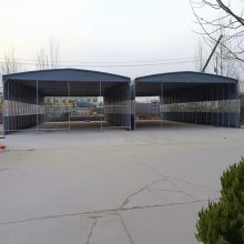 电动伸缩雨棚 仓库遮阳篷 可移动推拉蓬尺寸定制