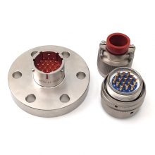 航联 CF25法兰 19芯 玻璃烧结 密封连接器 插座