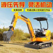 猕猴桃园用挖土机 可带破碎锤 无尾回转式微小型挖掘机